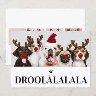 Navidades de perros Droolalala 5 tarjeta de fotos