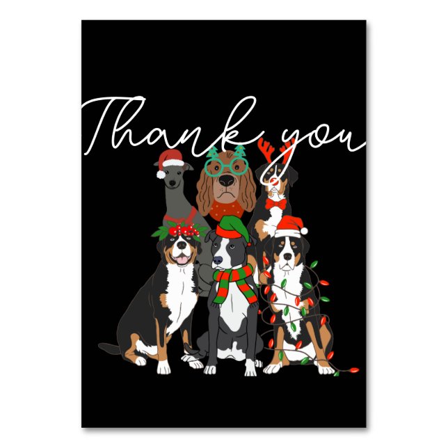 Navidades de perros lindos gracias Holiday (Anverso)