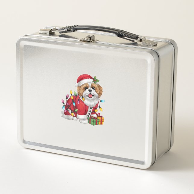 Navidades de perros Santa Shih Tzu (Anverso)