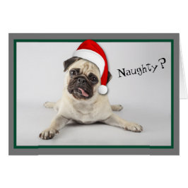 Navidades de perros traviesos de Santa Hat Pug