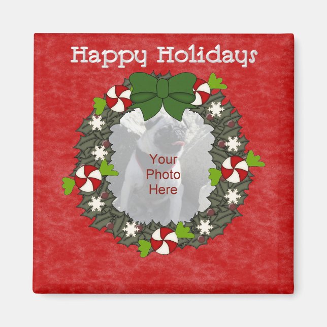 Navidades de personalizable escribieron imanes fot (Frente)