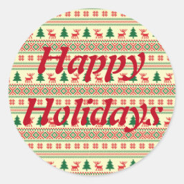 Navidades de personalizable Knit Pegatina de diseñ