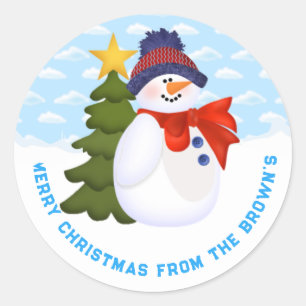 Navidades de personalizable Pegatinas Snowman