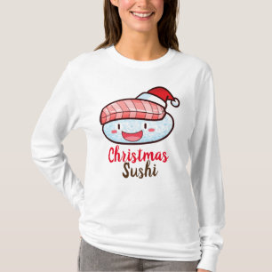 Navidades de personalizable Sushi camisetas femeni