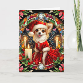 Navidades de personalizable Tarjeta Chihuahua Sant