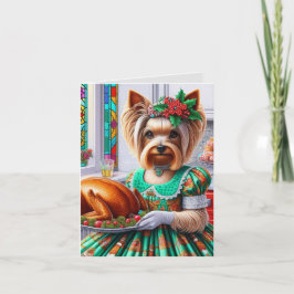 Navidades de personalizable Tarjeta Terrier Silky