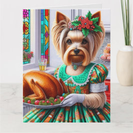 Navidades de personalizable Tarjeta Terrier Silky