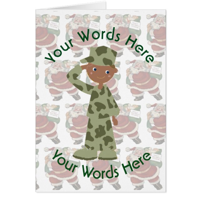 Navidades de Personalizados de soldados negros (Frente)