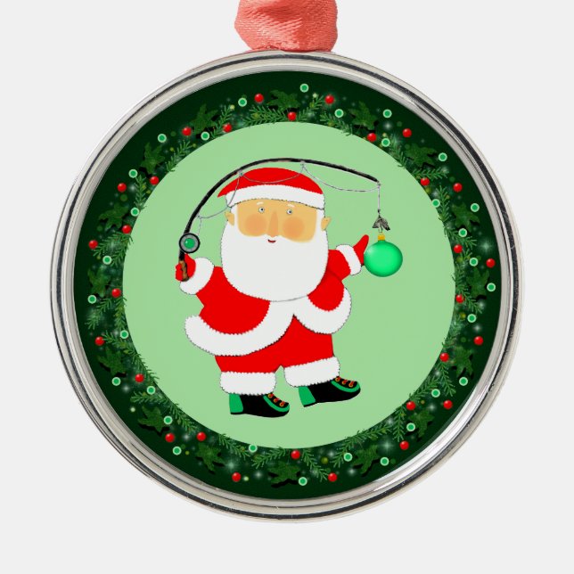 Navidades de pesca: ornamento de cerámica colectiv (Frente)