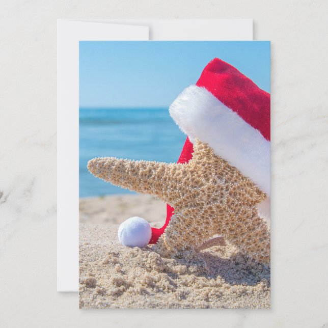 Navidades de pez estrella con gorra (Anverso)