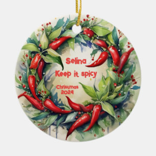 Navidades de pimientos chilenos ornamentos