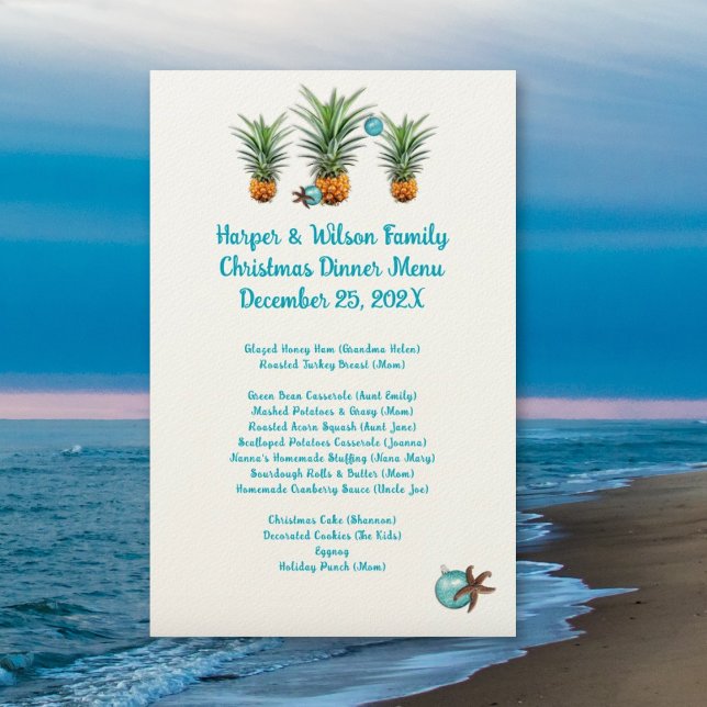 Navidades de piña Menú Fiesta de cena familiar (Subido por el creador)