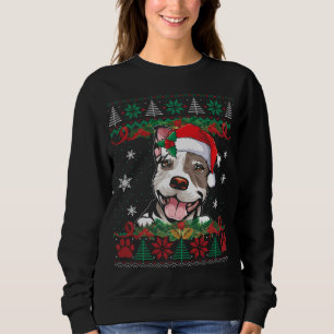 Navidades de Pitbull Perro suéter Santa Ugly Xma