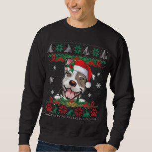 Navidades de Pitbull Perro suéter Santa Ugly Xma