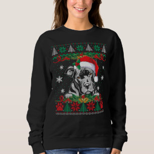 Navidades de Pitbull Perro suéter Santa Ugly Xma