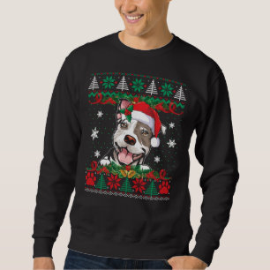 Navidades de Pitbull Perro suéter Santa Ugly Xma