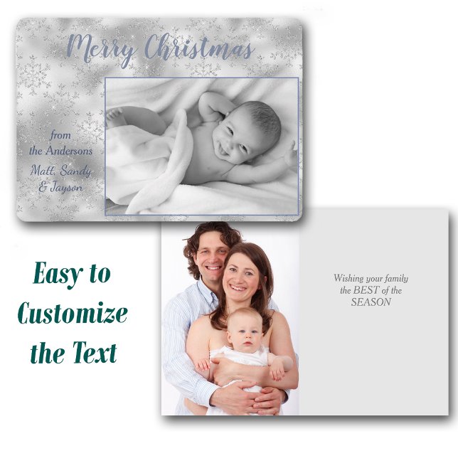 Navidades de plantilla de dos fotos del copo de ni (Subido por el creador)