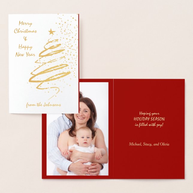 Navidades de plantilla de fotografía de árbol de v (Demostración)