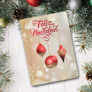 Navidades de plantilla de fotos de 'Red Bulbs Feli