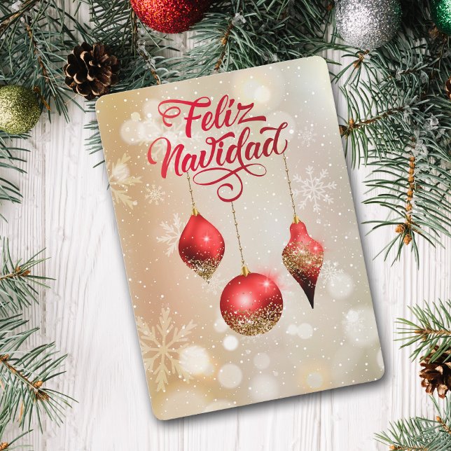 Navidades de plantilla de fotos de 'Red Bulbs Feli (Subido por el creador)