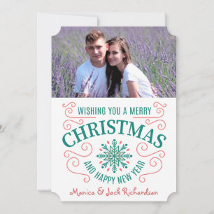 Navidades de plantilla de fotos de Swirl Retro Sno