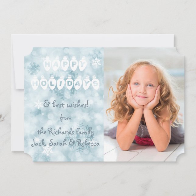 Navidades de plantillas de fotos de Happy Holidays (Anverso)