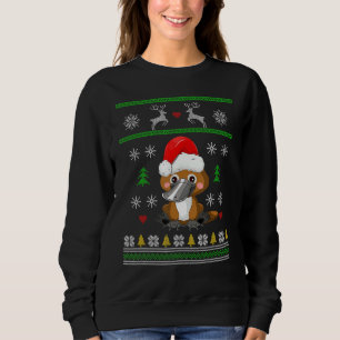 Navidades de Platypus Suéter Santa Hat Duckbill