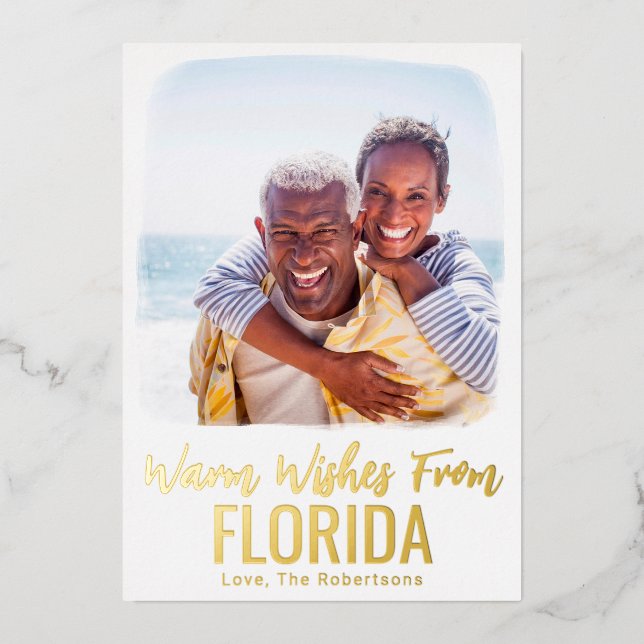 Navidades de playa de fotos familiares tarjeta Rel (Anverso)