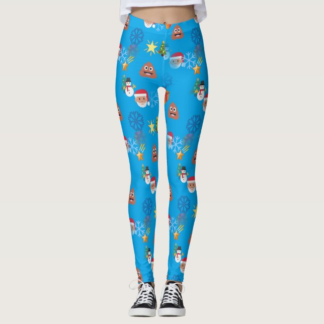 navidades de poop de emoji leggings (Anverso)