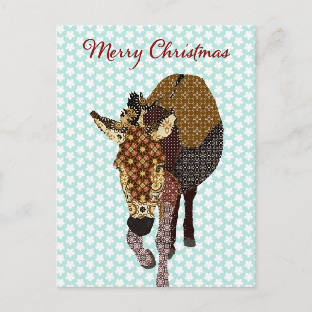 Navidades de postales de Merry Moses Blue Star (Anverso)