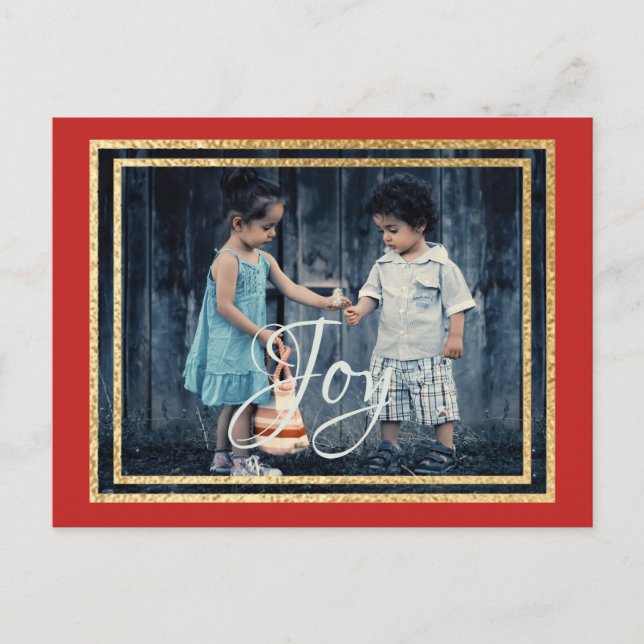 Navidades de postales estándar Tintas Rojas/Verdes (Anverso)