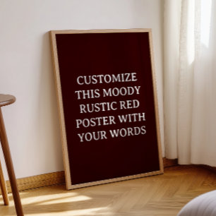 Navidades de Posters de matrimonio rojo oscuro y r