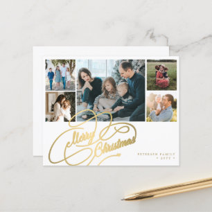 NAVIDADES DE PRESUPUESTO 5 fotos collage Tarjeta d