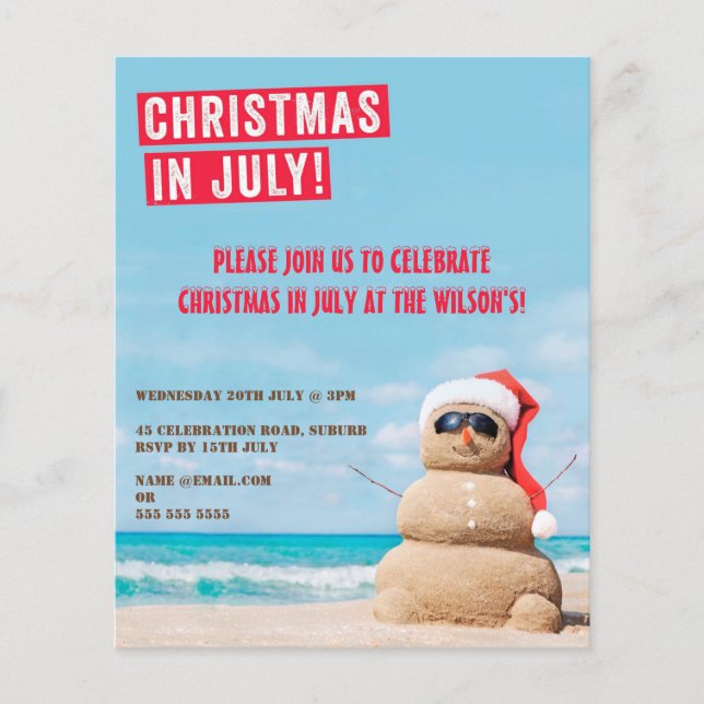 Navidades De Presupuesto En Julio Fiesta Volante D (Frente)