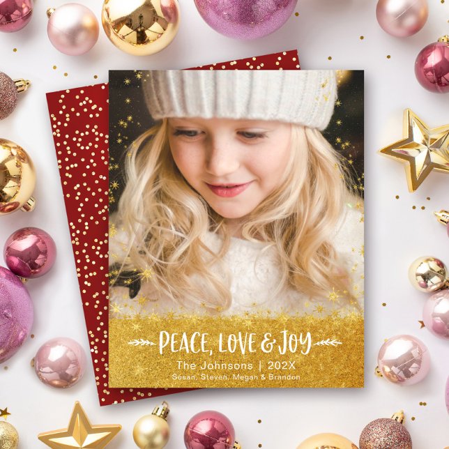 Navidades de presupuesto Foto Tarjeta de Purpurina (Subido por el creador)