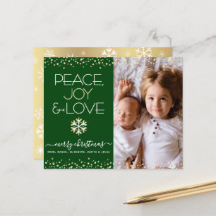 Navidades de presupuesto Tarjeta de amor Green Gol