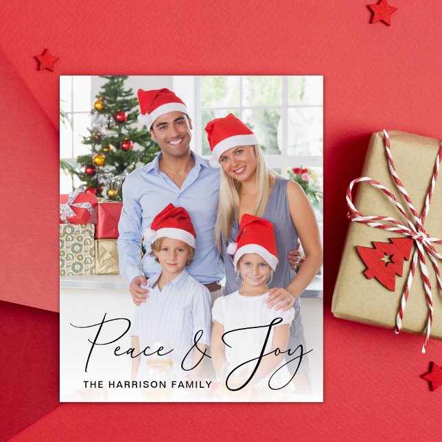 Navidades de presupuesto - Tarjeta fotográfica de  (This holiday season, let your family's smiles and heartwarming memories shine on our 3 photo card)