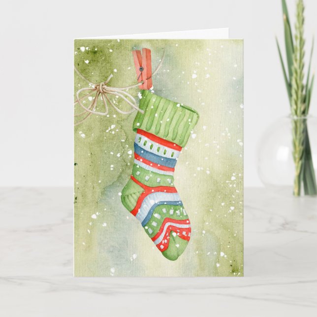 Navidades de punto de invención con tarjeta de fel (Anverso)