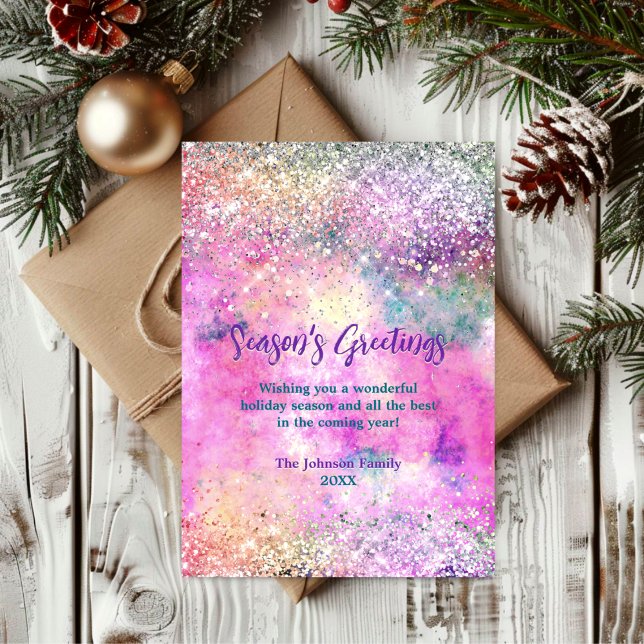 Navidades de purpurinas plateados de la moda iridi (Subido por el creador)