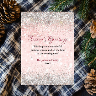 Navidades de purpurinas plateados rosados ruidosos