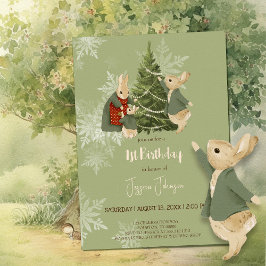 Navidades de Rabbit Peter Invitación de cumpleaños