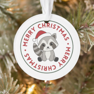 Navidades de Raccoon Nieve Ornamento de Raccoons d