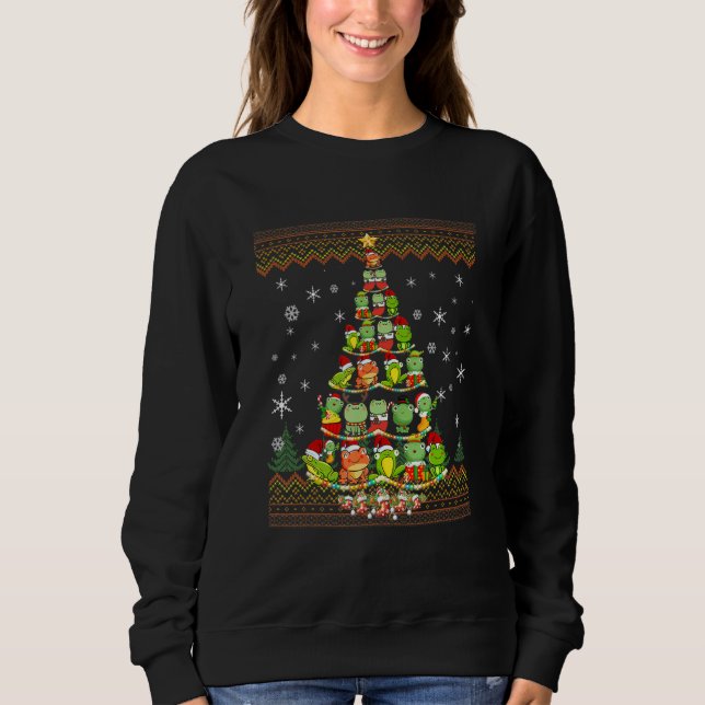 Navidades de rana suéter fea árbol de Navidad (Anverso)