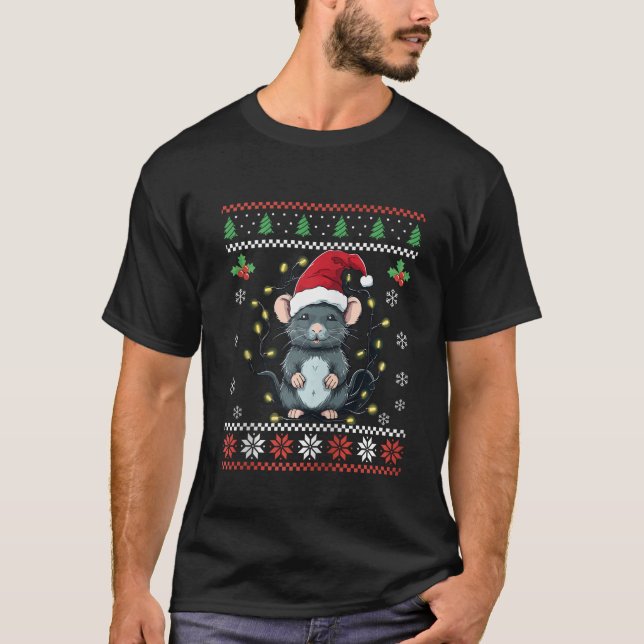 Navidades de Rat Ugly Sweater Mouse navis para adu (Anverso)
