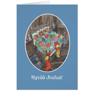 Navidades de ratones de maíz Saludos finlandeses