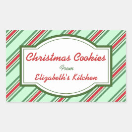Navidades de rayas verdes Pegatinas de cocina