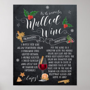 Navidades de recetas de vino silvestre Impresión n