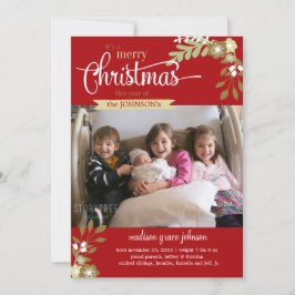 Navidades de recién nacido Invitación nombre perso