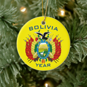 Navidades de recuerdo de Bolivia Ornamento cerámic