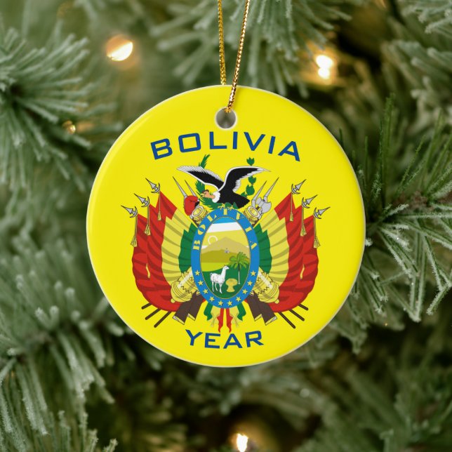 Navidades de recuerdo de Bolivia Ornamento cerámic (Árbol)